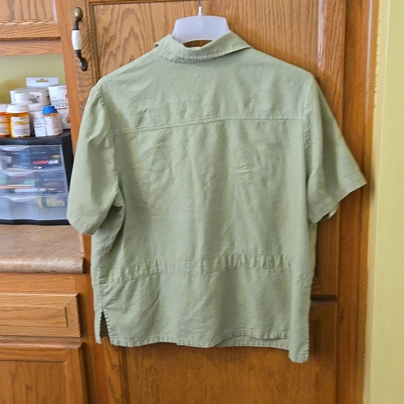 Bobbie Brooks Bohemian Overshirt (shrug) Button Down Sage Green Women size 18W - Picture 5 of 10
